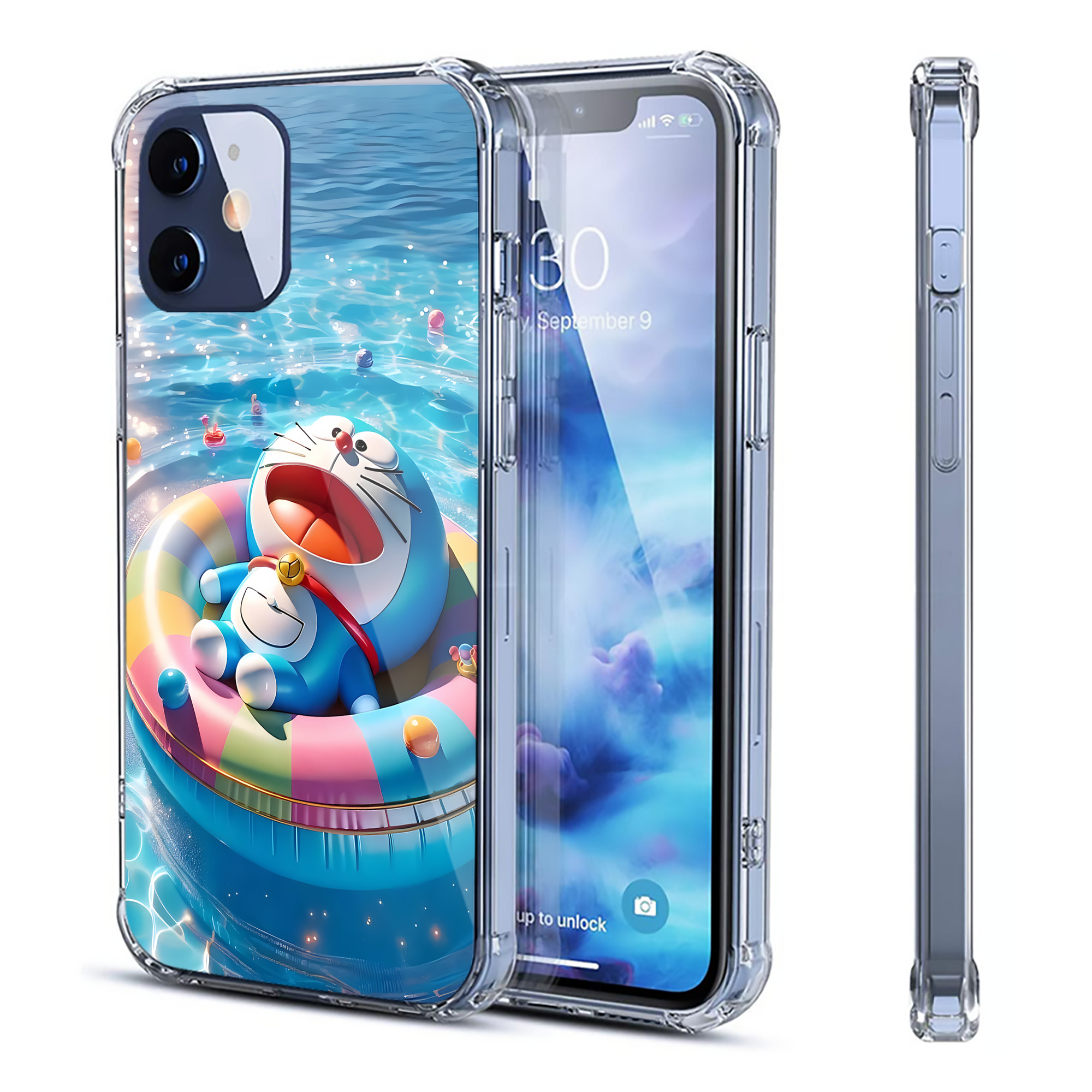 （画像用） ドラえもん Doraemon 【iPhone 12シリーズ対応】透明スマホケース（クリアソフトケース）